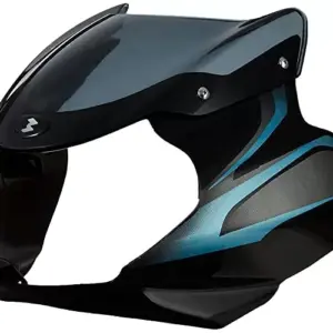 Head Light Fairing With Visor Glass Black With Blue For Bajaj Discover 150cc