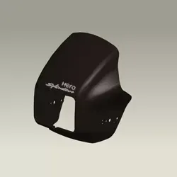 Set Front Visor Black For Hero Splendor+ (2012-2019)