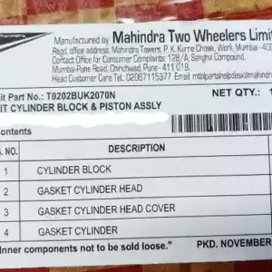 Cylinder Kit/borkit-mahindra Gusto 125cc
