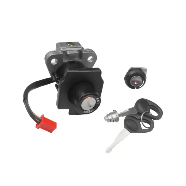 Ignition Lock Kit For Bajaj Boxer Ct 100 Deluxe (set Of 3) Consisting Of Ignition Cum Steering Lock (four Wire), Petrol Tank Lid Lock & Tool Box Lock