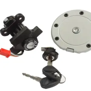 Ignition Lock Kit For Bajaj Platina 100 (set Of 3) Consisting Of Ignition Cum Steering Lock, Petrol Tank Lock & Tool Box Lock (4 Wire)