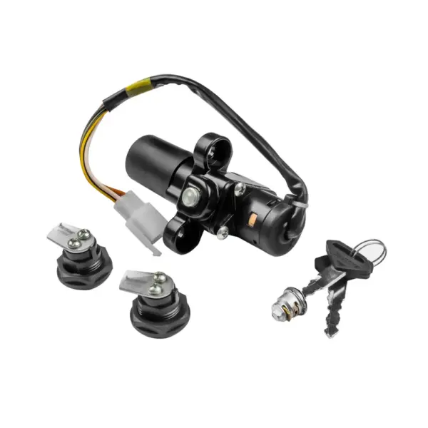 Ignition Lock Kit For Bajaj Pulsar 200 Dts-i (set Of 4) Consisting Of Ignition Cum Steering Lock, Petrol Tank Lid Lock & Tool Box Lock (2 Pcs.)