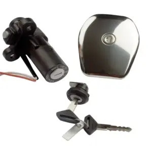 Ignition Lock Kit For Bajaj Discover 100 (set Of 3) Consisting Of Ignition Cum Steering Lock, Petrol Tank Lock & Tool Box Lock