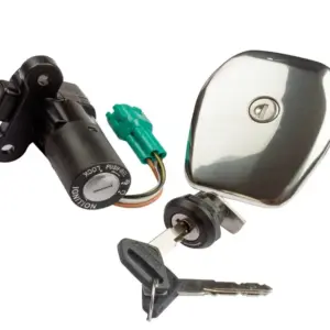 Ignition Lock Kit For Bajaj Discover 135 (n/m) (set Of 3) Consisting Of Ignition Cum Steering Lock, Petrol Tank Lock & Tool Box Lock