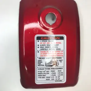 Petrol Tank Lid Plate For Hero Splendor Plus Red Colour All Model