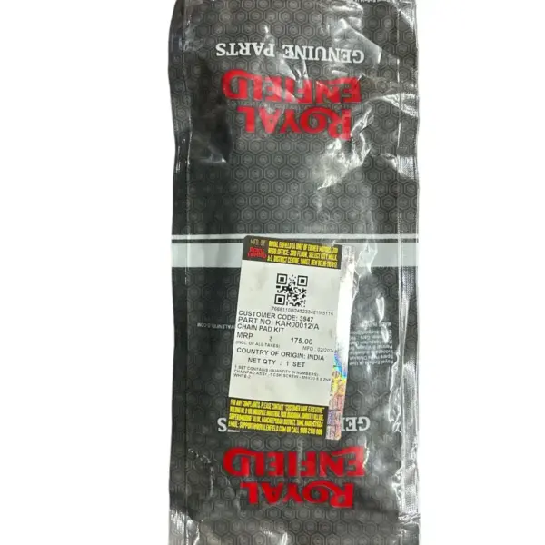 Kar00012/a Chain Pad Kit Royal Enfield Classic 350cc Bs3 Bs4 Bs6 Single Disc
