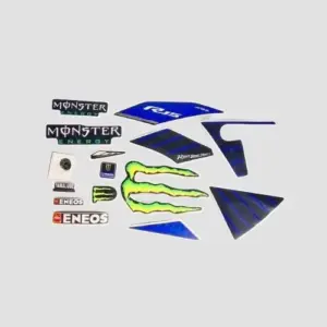 Stckr Set R15 Monster Blk/blue