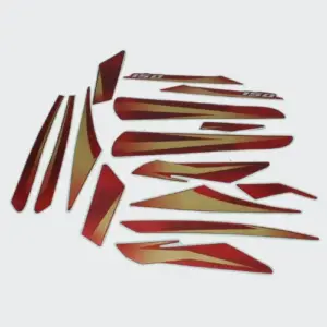 Stckr Set Pulsar 150 Ug7 [red Tank-gold]