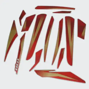 Stckr Set Pulsar 180 Ug7 [red Tank-gold]