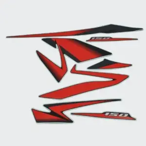 Stckr Set Pulsar 150 Twin Disk N/m [2019] Bk/red