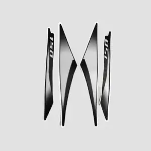 Stckr Tail Panel Pulsar 150 Ug8 Blk/chrome