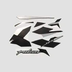 Stckr Set Pulsar 125 Bs6 [2021] Blk/slvr