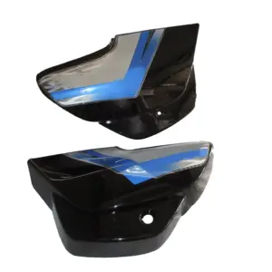 Side Panel/cover -tvs Victor Gx Black (blue Stk)