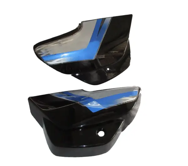 Side Panel/cover -tvs Victor Gx Black (blue Stk)