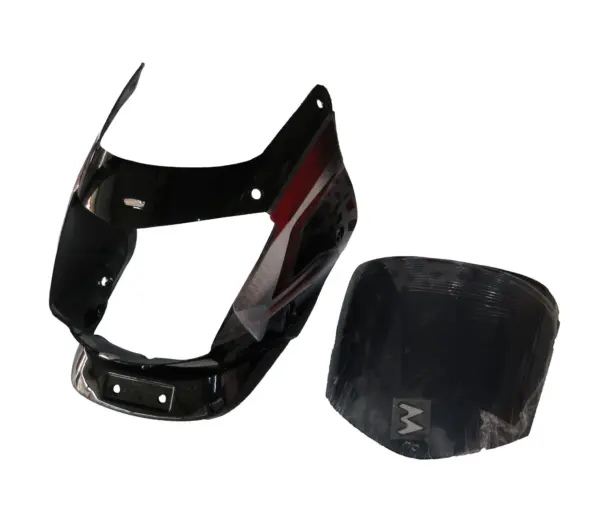 Head Light Visor/mask-bajaj Platina 125cc Black(red Stk)