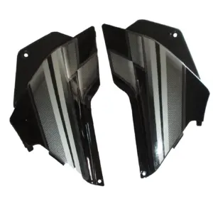 Side Panel/cover-hero Glamour Latest Black (silver Bike)