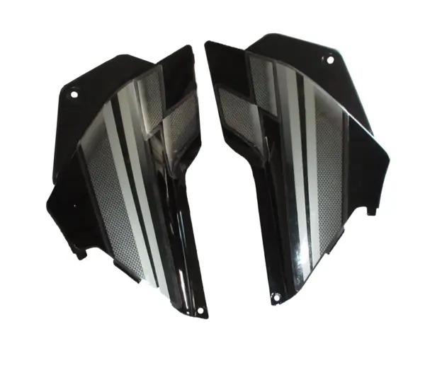 Side Panel/cover-hero Glamour Latest Black (silver Bike)
