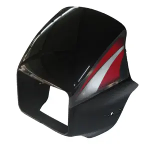 Head Light Visor/mask-hero Splendor Pro Black (red Stk)