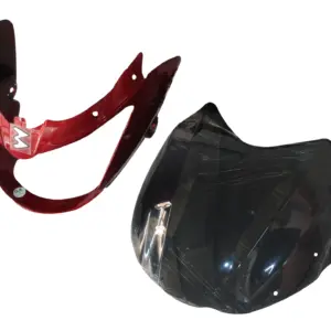 Head Light Visor/mask-bajaj Xcd Red Flame