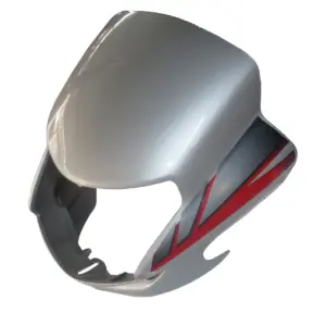 Head Light Visor/mask-hero Cd Deluxe (self Start) Silver(red Stk)