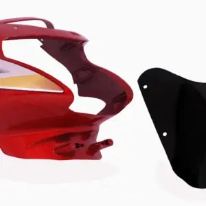 Head Light Visor/mask-tvs Star Sport O/m Red