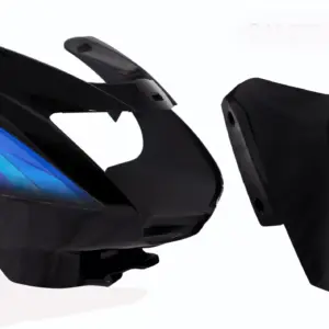 Head Light Visor/mask-tvs Star Cvti 110cc (horse Type) Black (blue Stk)