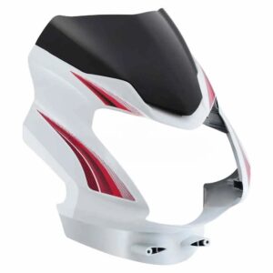 Head Light Visor/mask-tvs Star Sport Latest (type-3) Dazzling White (red Stk)