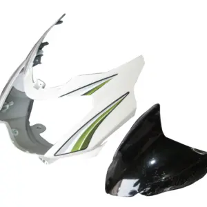 Head Light Visor/mask-tvs Star Sport (type-3) White (green Stk)