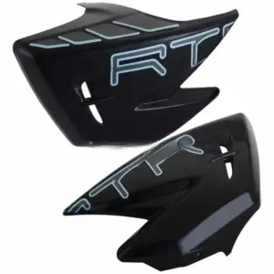 Tank Side Cover/panel Set (lh+rh)-tvs Apache Rtr 180cc Black