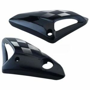 Tank Side Cover/panel Set (lh+rh)-hero Honda  Glamour N/m Black (silver Stk)