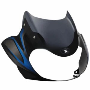 Head Light Visor/mask-bajaj Discover125cc/150cc (3d Type) Black (blue Stk)