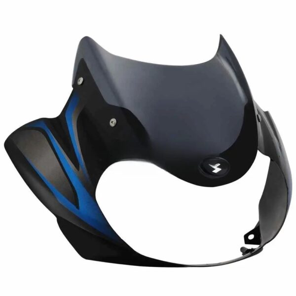 Head Light Visor/mask-bajaj Discover125cc/150cc (3d Type) Black (blue Stk)