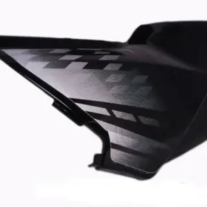 Side Panel/cover-hero Glamour Latest N/m (type-4) Black (silver Stk)