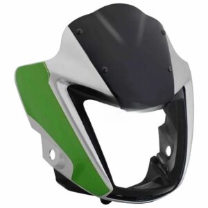 Head Light Visor/mask-hero  Splendor I-smart Silver-green Bike