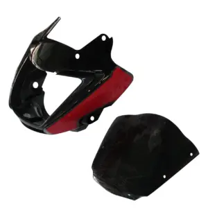 Head Light Visor/mask-hero  Splendor I-smart Black (red Stk)