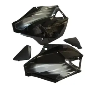 Side Panel/cover-tvs Star Cvti 110cc N/m Black (silver Stk)