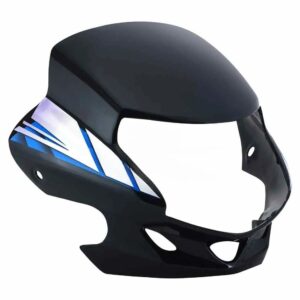 Head Light Visor/mask-hero Hf Deluxe (type-3) Black (blue Stk)