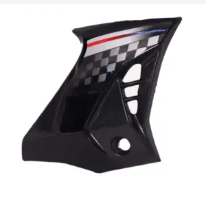 Tank Side Cover/panel Set (lh+rh)-hero Honda Glamour N/m (type-6) Black (red Stk)