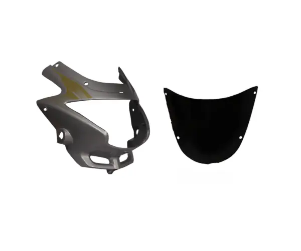 Head Light Visor/mask-hero Glamour N/m Silver Yellow