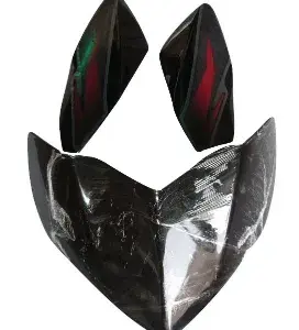 Head Light Visor/mask-bajaj Pulsar 135cc Ug-3 Black/red