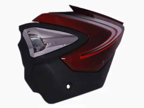 Side Panel/cover-honda Shine Dx With Chrome Garnish Rebel Red