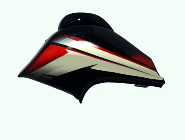 Side Panel/cover-bajaj Ct-100 Es Black (red Stk)
