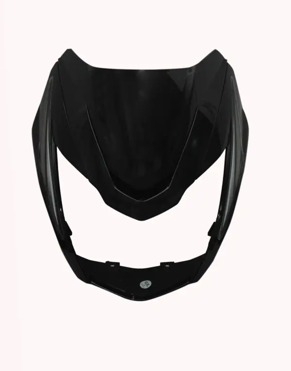 Head Light Visor/mask-tvs Victor N/m Black (silver Stk)