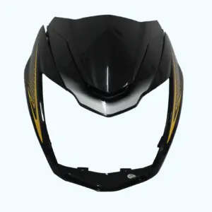 Head Light Visor/mask-tvs Victor N/m Black (golden Stk)