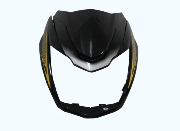 Head Light Visor/mask-tvs Victor N/m Black (golden Stk)