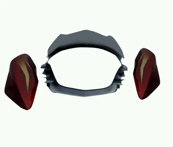 Head Light Visor/mask-bajaj Pulsar 135cc Ug-3 Red (set Of 4)
