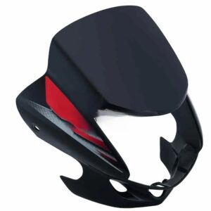 Head Light Visor/mask-hero Cd Deluxe N/m Black (red Stk)