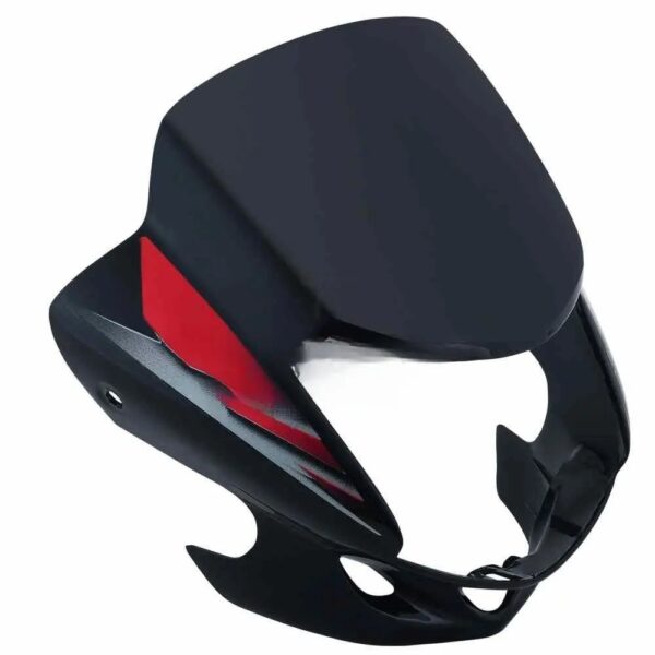 Head Light Visor/mask-hero Cd Deluxe N/m Black (red Stk)