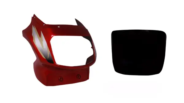 Head Light Visor/mask-tvs Victor Gl N/m Red