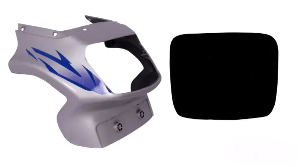 Head Light Visor/mask-tvs Victor Gl N/m  Silver